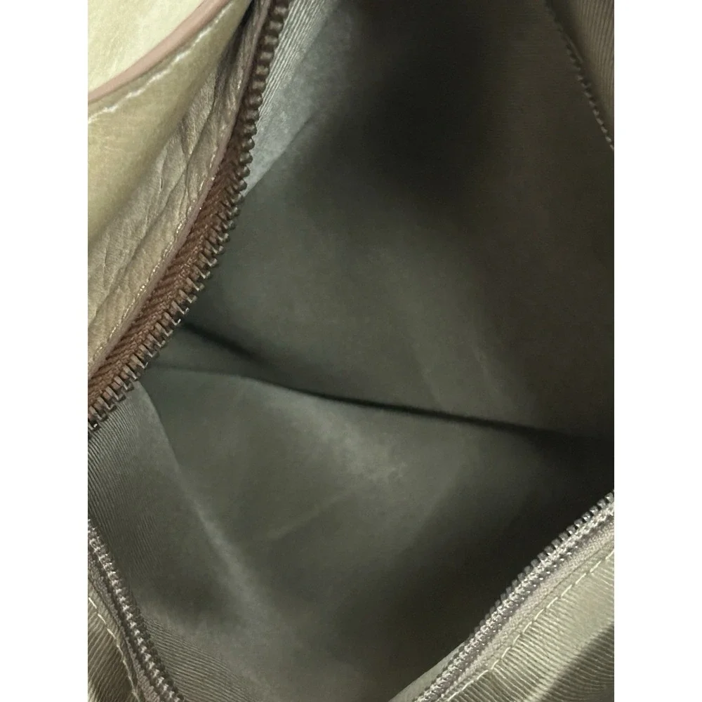 Pikolinos hobo-style leather shoulder bag Sundial Pattern Marfil Artisanal Boho